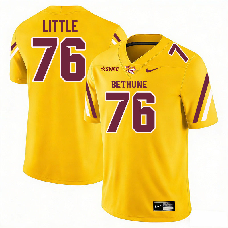 Bethune-Cookman Wildcats #76 Larry Little College Football Jerseys,Uniforms-Gold